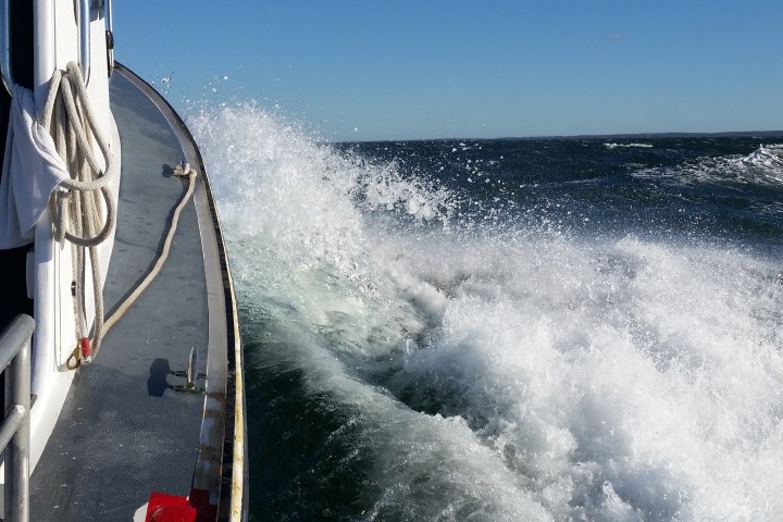 boat driving in water