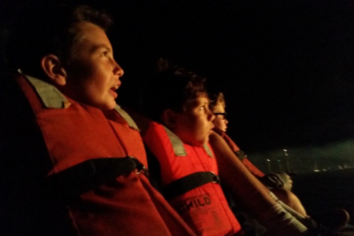 kids watching fireworks