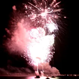 fireworks over water