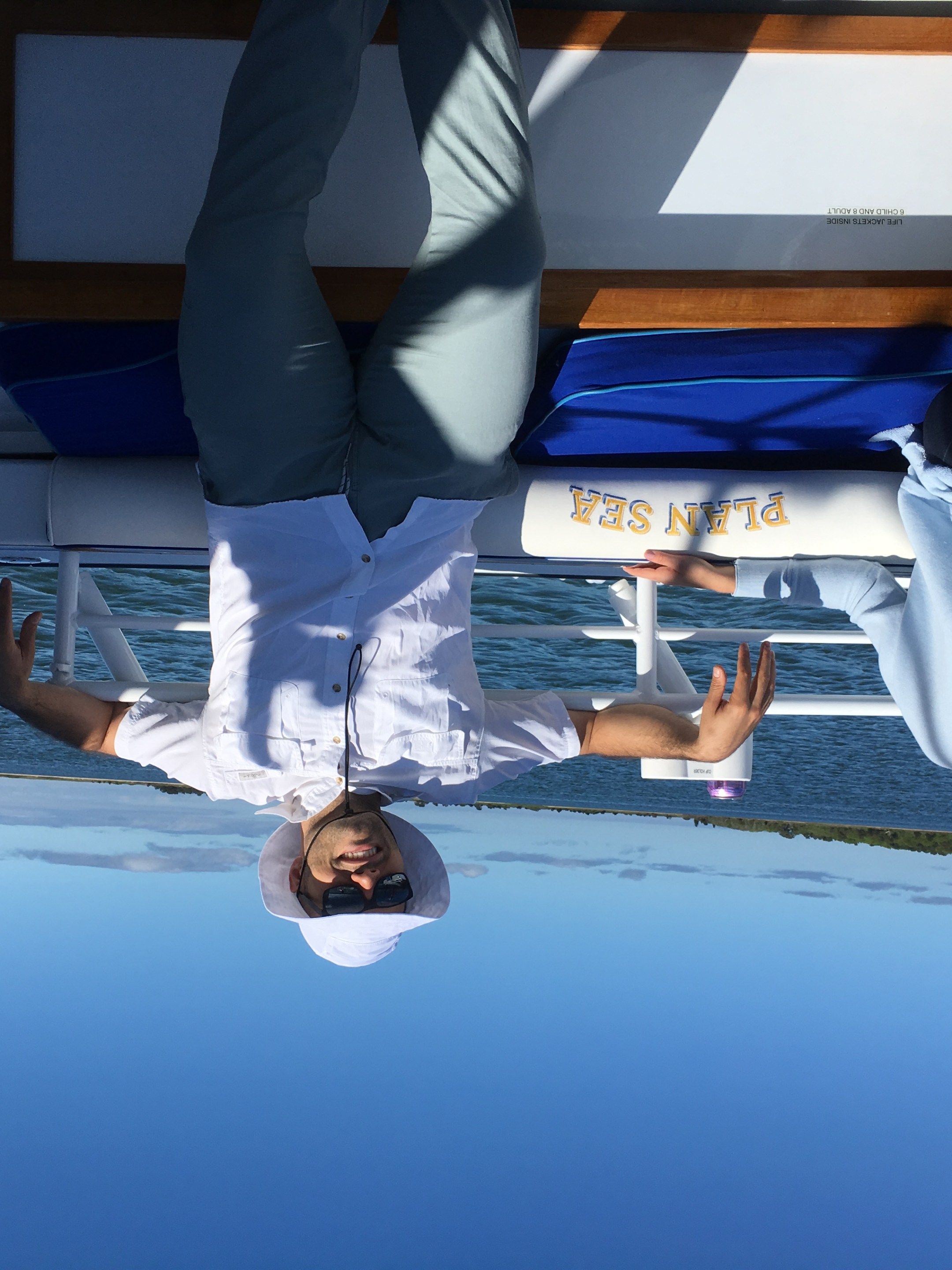 Couple Enjoying Plan Sea Private Charter